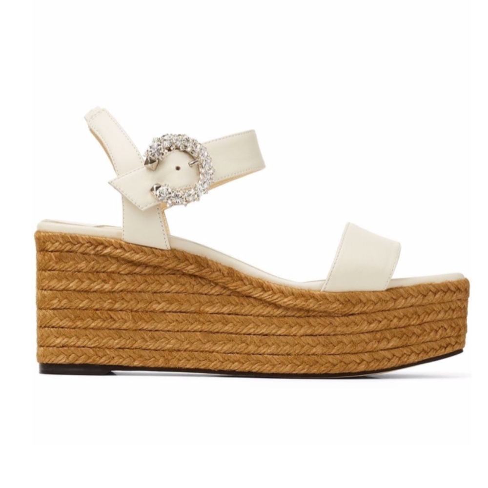 Jimmy Choo size 37.5 white wedge sandals - brand new!